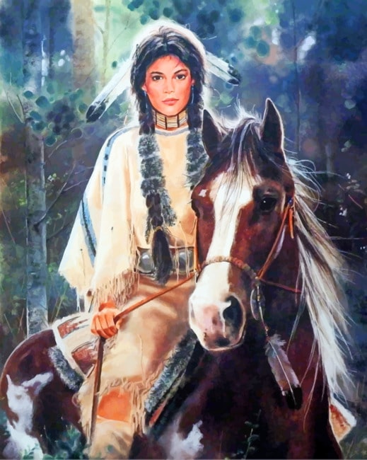 native indian women paintings