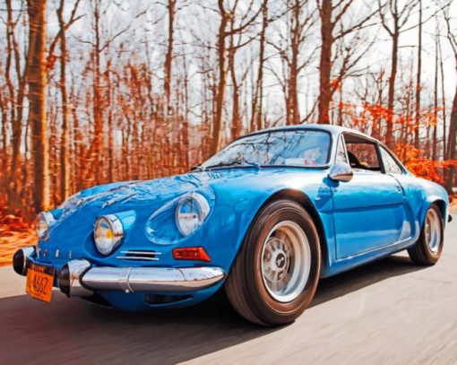 Old Renault Alpine paint by numbers