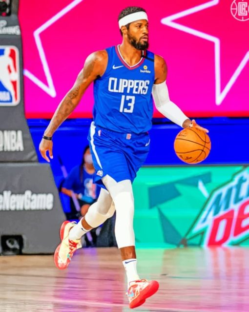 Paul George Clippers Player paint by numbers