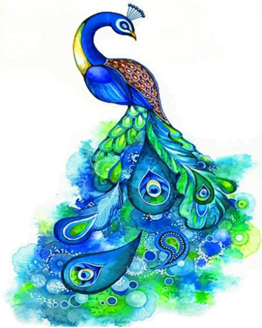 Peacock Art paint by numbers