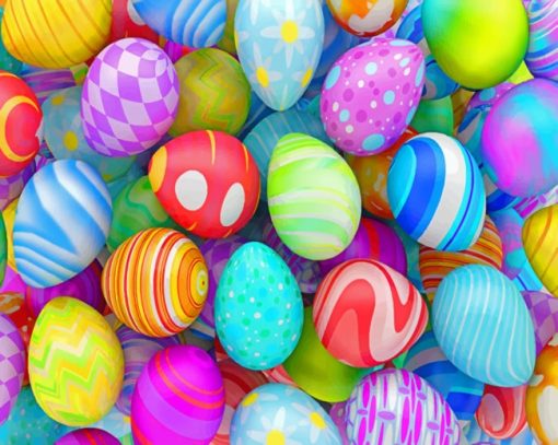 Pile Of Easter Eggs paint by numbers