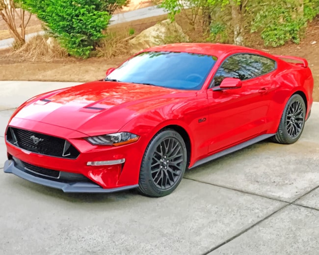 Red Mustang paint By numbers