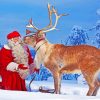 Santa Claus Reindeer paint by numbers