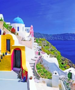 Santorini Greece paint by numbers