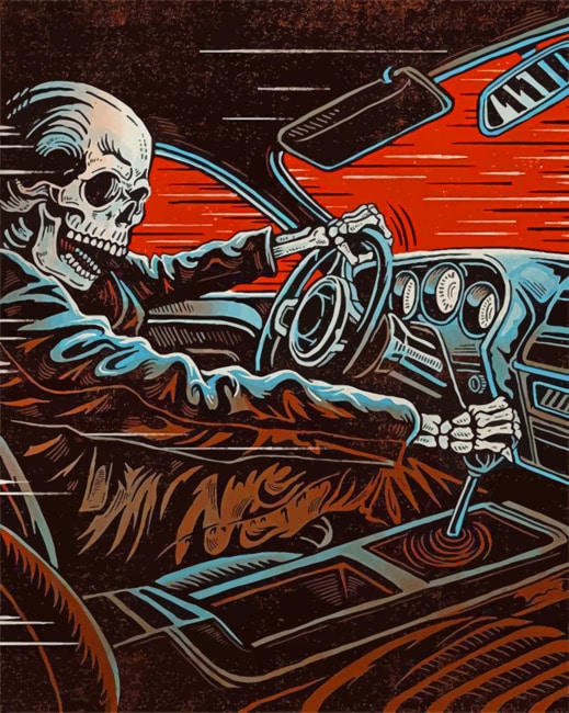Skeleton Driver paint by numbers