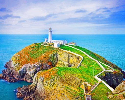 South Stack In Wales paint by numbers