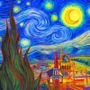Starry Night paint by numbers