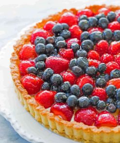 Strawberry And Blueberry Tart Paint By Numbers