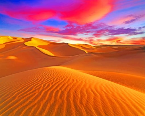 Sunset Desert paint By Numbers