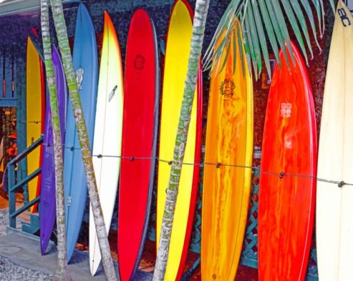 Surf Boards paint by numbers