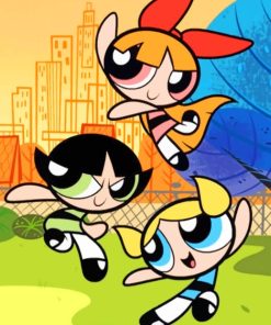 The Super Powerpuff Girls paint by numbers
