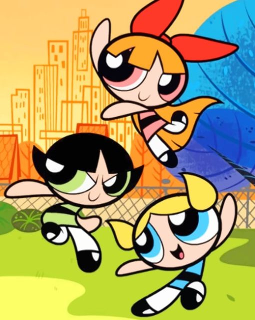 The Super Powerpuff Girls paint by numbers