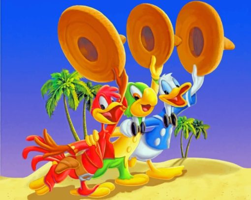 Three Caballeros paint by numbers