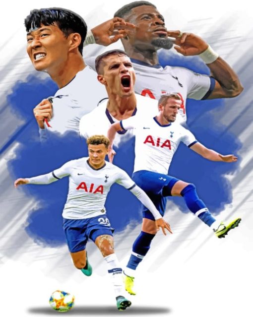 Tottenham Hotspur Poster paint by numbers