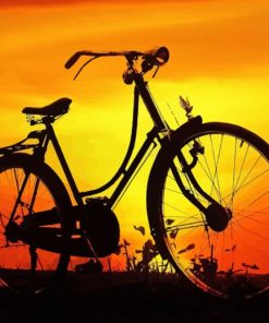 Bicycle Silhouette paint by numbers