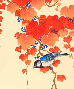Bird And Leaves paint by numbers