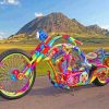 Colorful Motorcycle paint by numbers