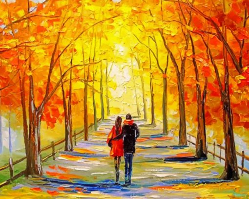 Couple In Forest paint by numbers