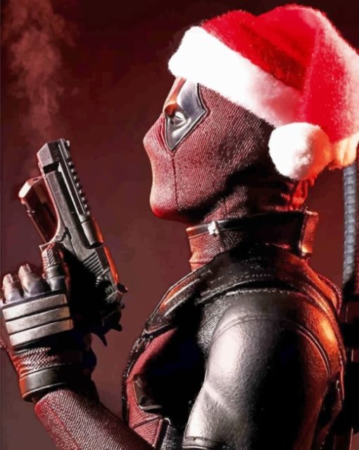Christmas Deadpool paint By Numbers