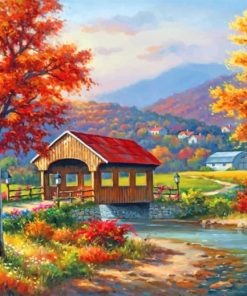 Fall Scenery paint by numbers