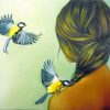 Girl And Birds paint by numbers
