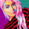 Kylie Jenner Pop Art paint by numbers