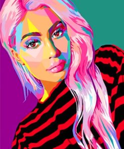 Kylie Jenner Pop Art paint by numbers