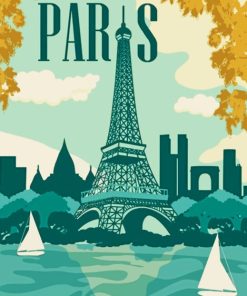 Paris Eiffel Tower paint by numbers