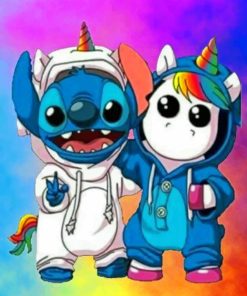 Stitch And Unicorn paint By Numbers