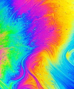 Rainbow Abstract paint By Numbers