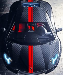 Black Lamborghini paint By Numbers