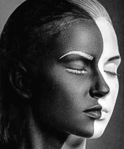 Black And White Face paint By Numbers
