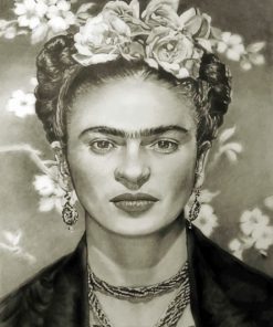Black And White Frida Kahlo paint By Numbers
