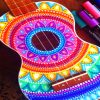 Colorful Guitar paint By Numbers