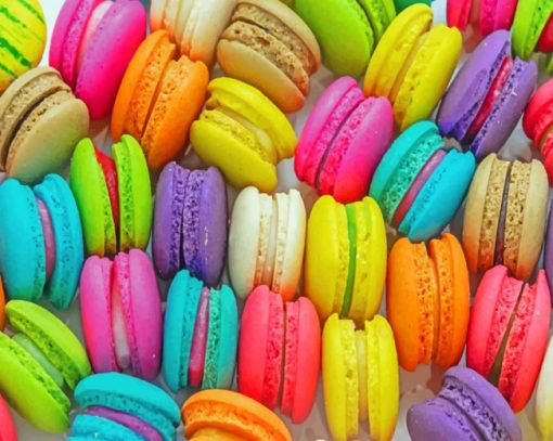 Colorful Macaroons paint By Numbers