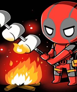 Deadpool Campfire paint By Numbers