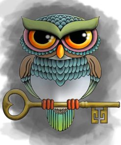 Eastern Screech Owl Art paint by numbers