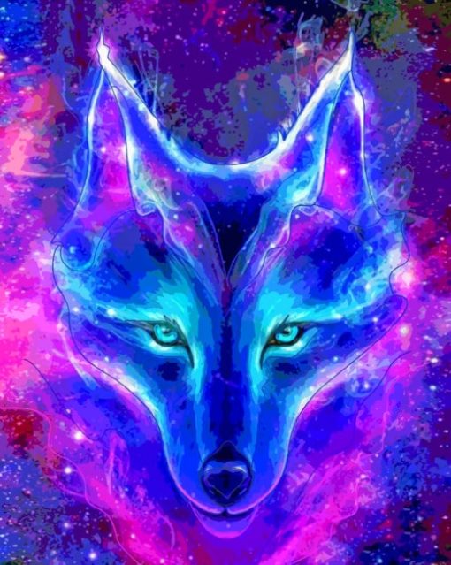 Galaxy Wolf paint By Numbers