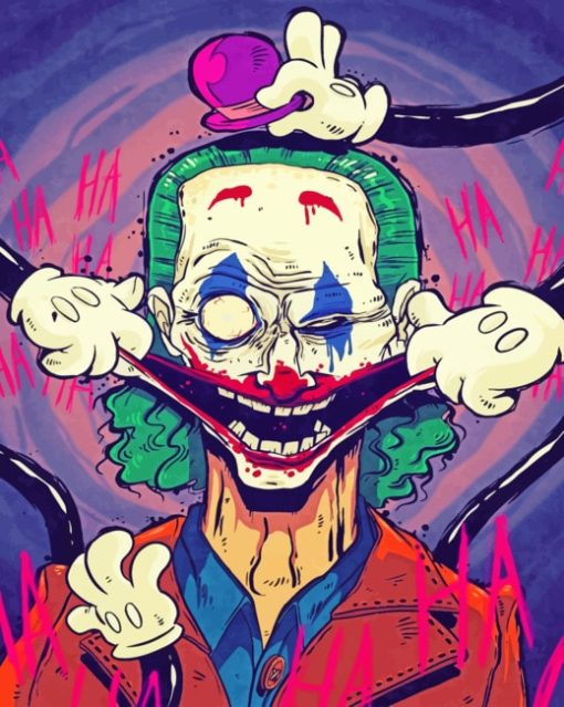 Joker Cartoon paint By Numbers