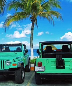Light Green Jeep paint By Numbers