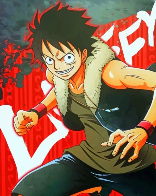 Luffy One Piece paint by Numbers