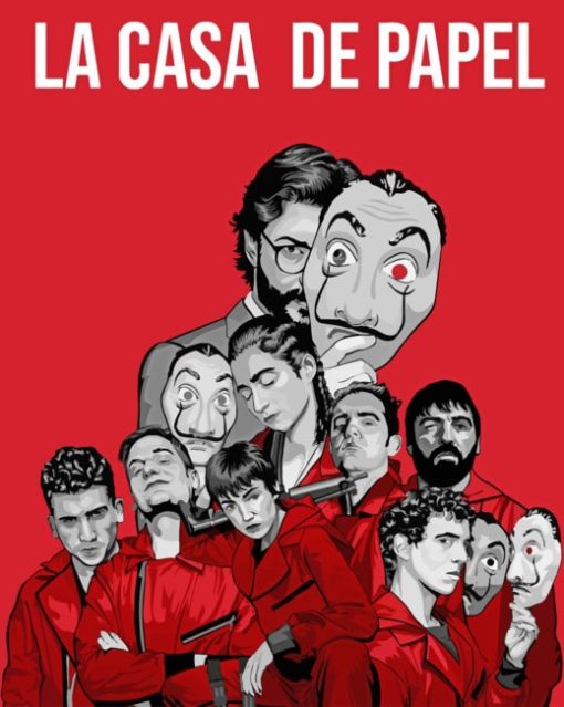 Money Heist Poster paint by Numbers