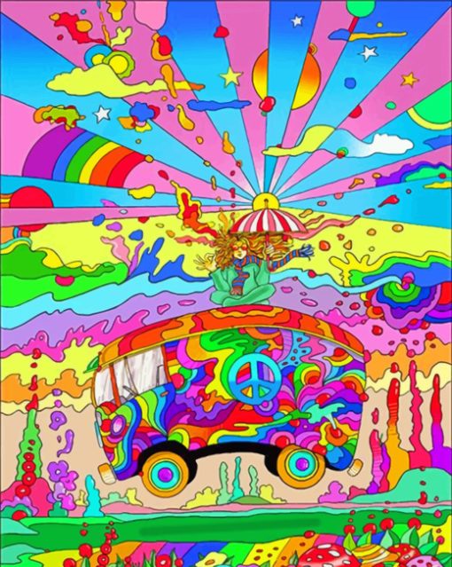 Psychedelic Pop Art paint By Numbers