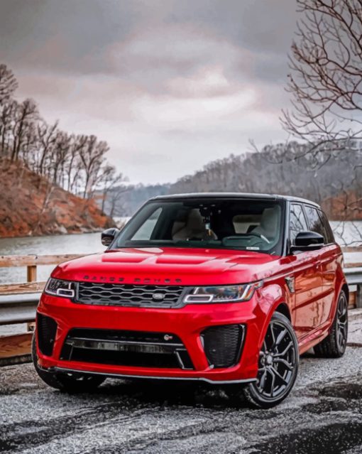 Red Range Rover paint By Numbers