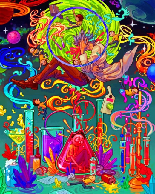 Rick And Morty On Acid paintt By Numbers