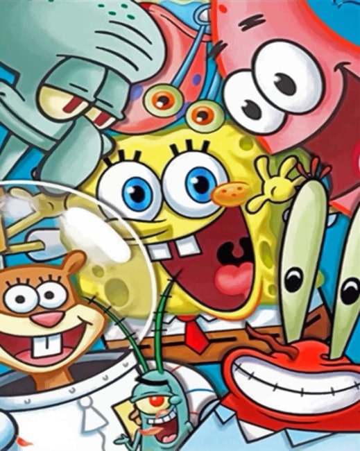 Sponge Bob Square pants Characters - Animations Paint By Numbers
