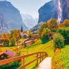 Switzerland Landscape paint By Numbers