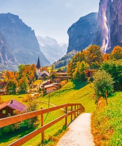 Switzerland Landscape paint By Numbers