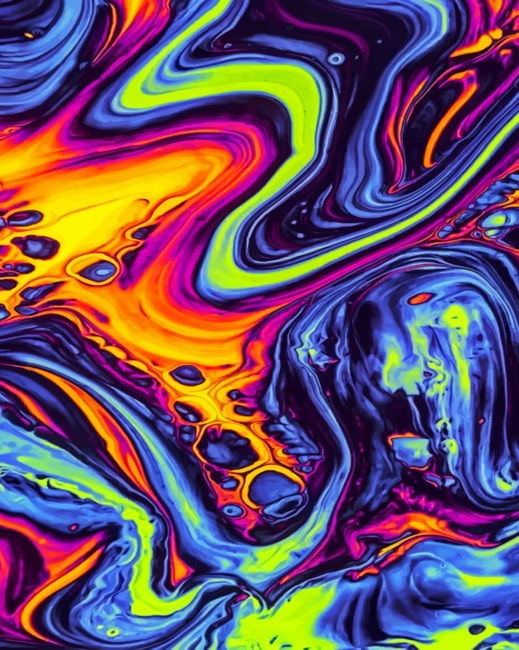 Trippy Wavy Abstract Paint By Numbers - Canvas Paint by numbers