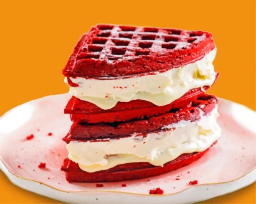 Waffle Ice Cream Sundae paint By Numbers